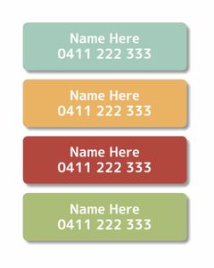 Iron On Labels: Earthy Iron On Labels 20pk