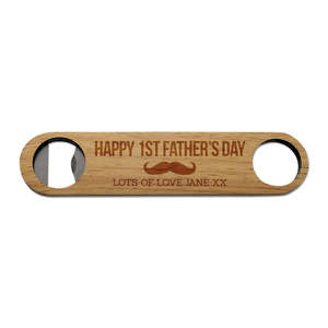 Wooden Bottle Openers: 1st Father's Day Wooden Bottle Opener