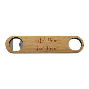 Wooden Bottle Openers: Add Your Own Message Wooden Bottle Opener