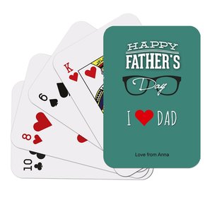Fathers Day Playing Cards: Dad Glass Playing Cards