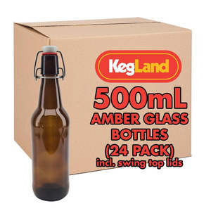 500ml Flip Top Glass Bottles x 24 (KL) ***Please read shipping conditions
