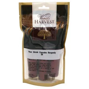 Heat Shrink Wrap Capsules - Burgundy x 30
