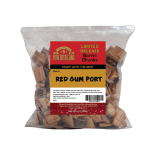 PD Red Gum Port Barrel Oak Chunks 500g -Limited Edition