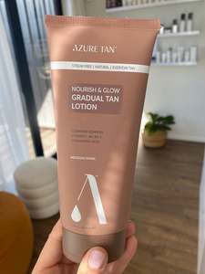 Products: AZURE Nourish & Glow Gradual Tan Lotion ? Medium/Dark
