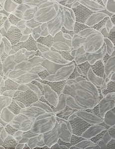 Bridal Fabrics Trimmings: LUNA IVORY CHANTILLY LACE