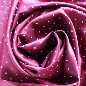 Printed: MAROON DOT TWILL LINING