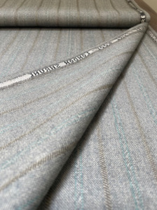 Wool: BELVEDERE 100% PRE-SHRUNK GREY WOOL WITH STRIPES (1.3M)