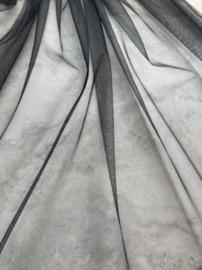 BLACK INVISIBLE TULLE