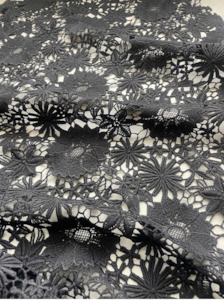 Repurpose Me: BLACK CROCHET COTTON BLEND