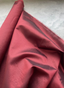Silk Satin Sewing Fabrics: SILK/COTTON BLEND - GARNET