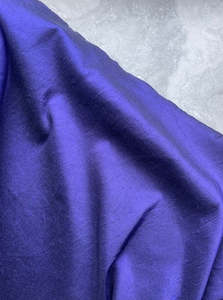 Fabric Cotton Linen Silk Wool: 100% WASHED DUPION SILK - IRIS (3m)