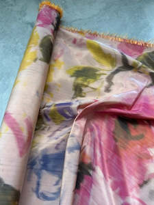 Fabric Cotton Linen Silk Wool: DUSKY ROSE TAFFETA (1.7m Length)