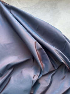 Fabric Cotton Linen Silk Wool: 100% DUPION SILK - INDIGO