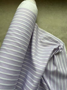 Cotton Fabric: GENEVA PURPLE & WHITE STRIPE