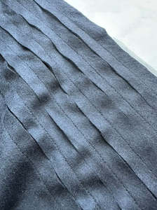 Fabric Cotton Linen Silk Wool: 100% ITALIAN WOOL STRIPS SEWN ONTO A NYLON TULLE BASE (7.3m Length)