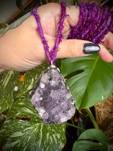 Amethyst Cluster Amulet