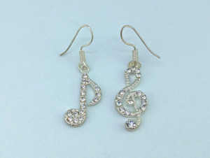 Products: Silver Plated Musical Note Earrings