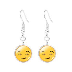 Earrings: Silver Plated Emoji Earrings