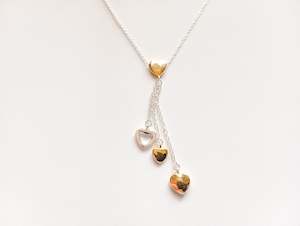 Necklace: Gold & Silver Plated Pendant Necklace (45cm)