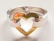 Gold & Silver Plated Heart Ring (NZ Size P | US Size 7 1/2)