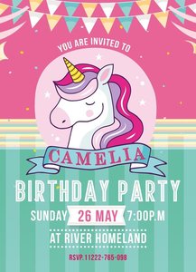 Birthday Invitations Hazelwood Print
