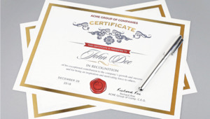 Certificate Printed A4 – Hazelwood Print