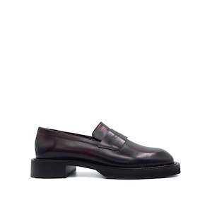 Loafers: Muswell Split Loafer - Bordeaux