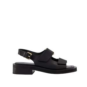 Sandals: Cas - Black/Gold
