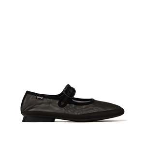 Flats: Casi Myra Mary Jane - Black Mesh