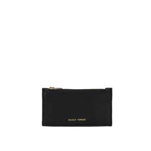 Zip Card Holder - Black/Brass