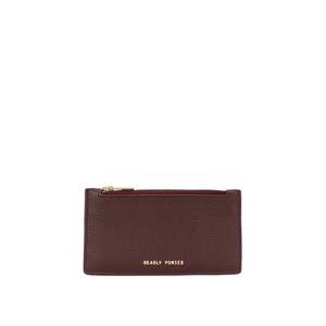 Zip Card Holder - Dark Cherry