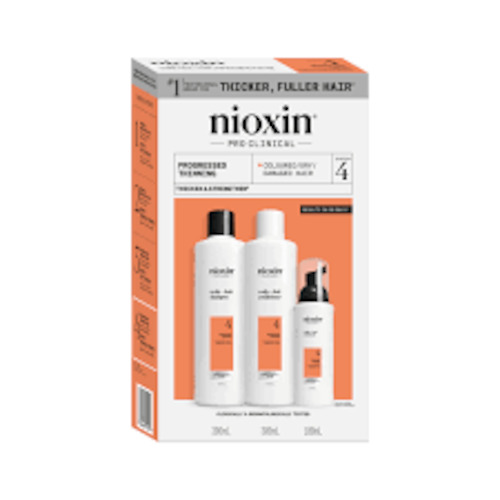 Shampoo: Nioxin No4 Progressive thinning for coloured dry hair trial pack 150ml