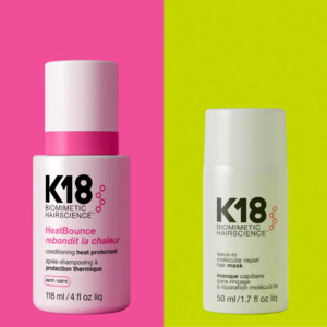 K18 HeatBounce Heat Protectant & Molecular Repair Mask Duo