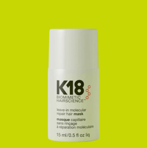 Hair Masks: K18 Leave-in Molecular Repair Hair Mask TRAVEL SIZE 15ml