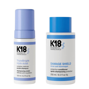 Hair Masks: K18 Triple Bright Shampoo & Damage Shield Protective Conditioner Duo