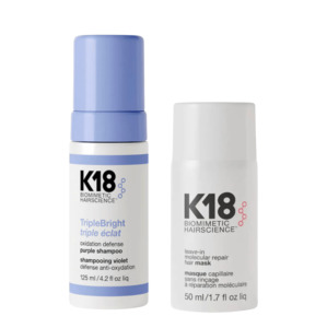 Hair Masks: K18 Triple Bright Shampoo & Molecular Repair Mask Duo