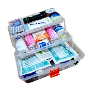 3 Tier First Aid Box Quick Access Double Shelf Premium Kit Box – Health and Safety