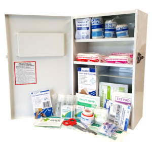 Work Place First Aid Kit 1-50 Person In Metal Wall Mountable First Aid Box – H&hellip;