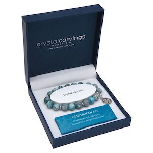 Product Category_Tree of Life Bracelets: Tree of Life Inspiration Boxed Charm Bracelet CHRYSOCOLLA