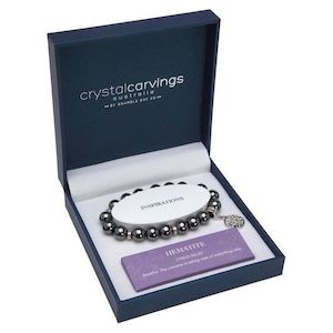 Tree of Life Inspiration Boxed Charm Bracelet HEMATITE