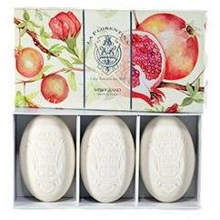 La Florentina Gift Boxed Pomegranate Soap 3 x 150g