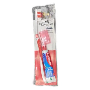 Oral Fusion Toothbrush + Colgate Toothpaste Travel Kit