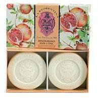 Gift Toiletries: La Florentina Gift Boxed Pomegranate Soap 2 x 115g