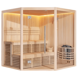 Heat Therapy: HealthHQ Helix Indoor Traditional Corner Sauna