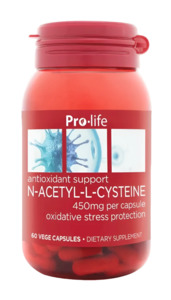 Amino Acids Bcaas: Pro-life N-Acetyl-L-Cysteine (NAC) 450mg 60 Capsules