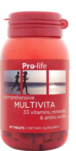 Amino Acids Bcaas: Pro-life Multivita 60 Tablets