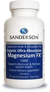 Capsules Tablets: Sanderson Magnesium FX 1000 120 Tablets
