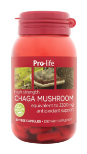 Pro Life: Pro-life Chaga Mushroom (3300mg) 60 Capsules