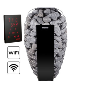 Heat Therapy: Harvia Spirit SP60/90 E Electric Sauna Heater + Xenio CX170 WiFi Control Panel