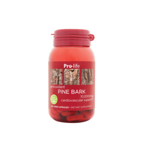 Vitamins And Supplements: Pro-life Pine Bark (10,000mg) 60 Vege Capsules